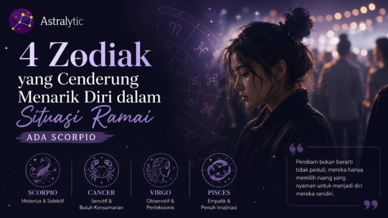 4 Zodiak yang Cenderung Menarik Diri dalam Situasi Ramai, Ada Scorpio