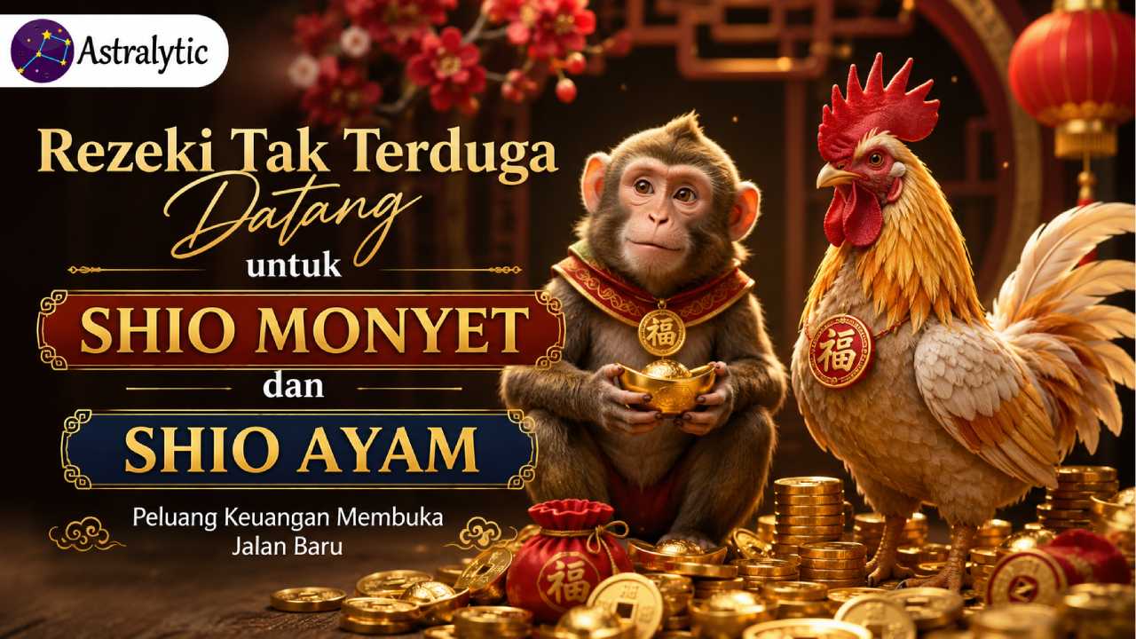 Rezeki Tak Terduga Datang untuk Shio Monyet dan Shio Ayam, Peluang Keuangan Membuka Jalan Baru