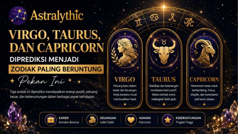 Virgo, Taurus, dan Capricorn Diprediksi Menjadi Zodiak Paling Beruntung Pekan Ini