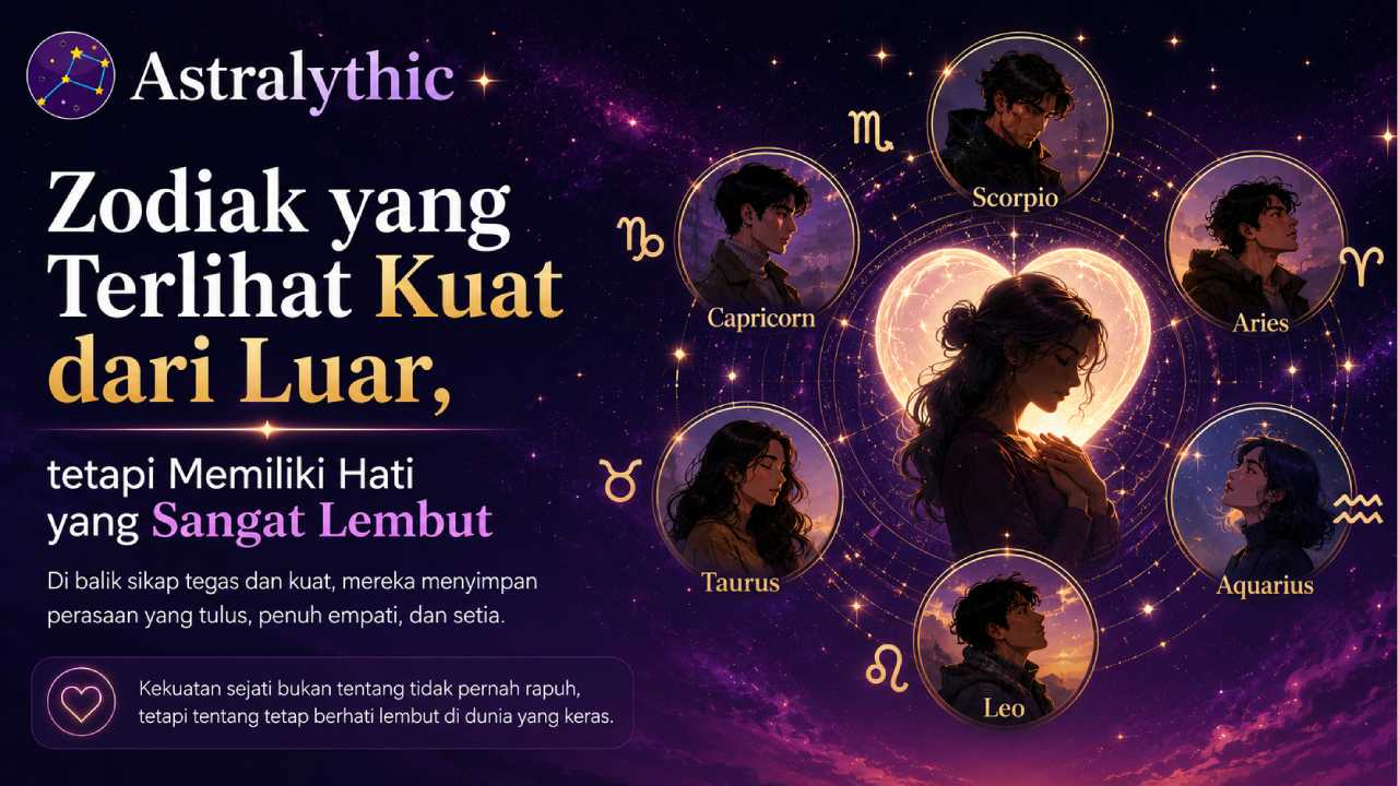 Zodiak yang Terlihat Kuat dari Luar, tetapi Memiliki Hati yang Sangat Lembut