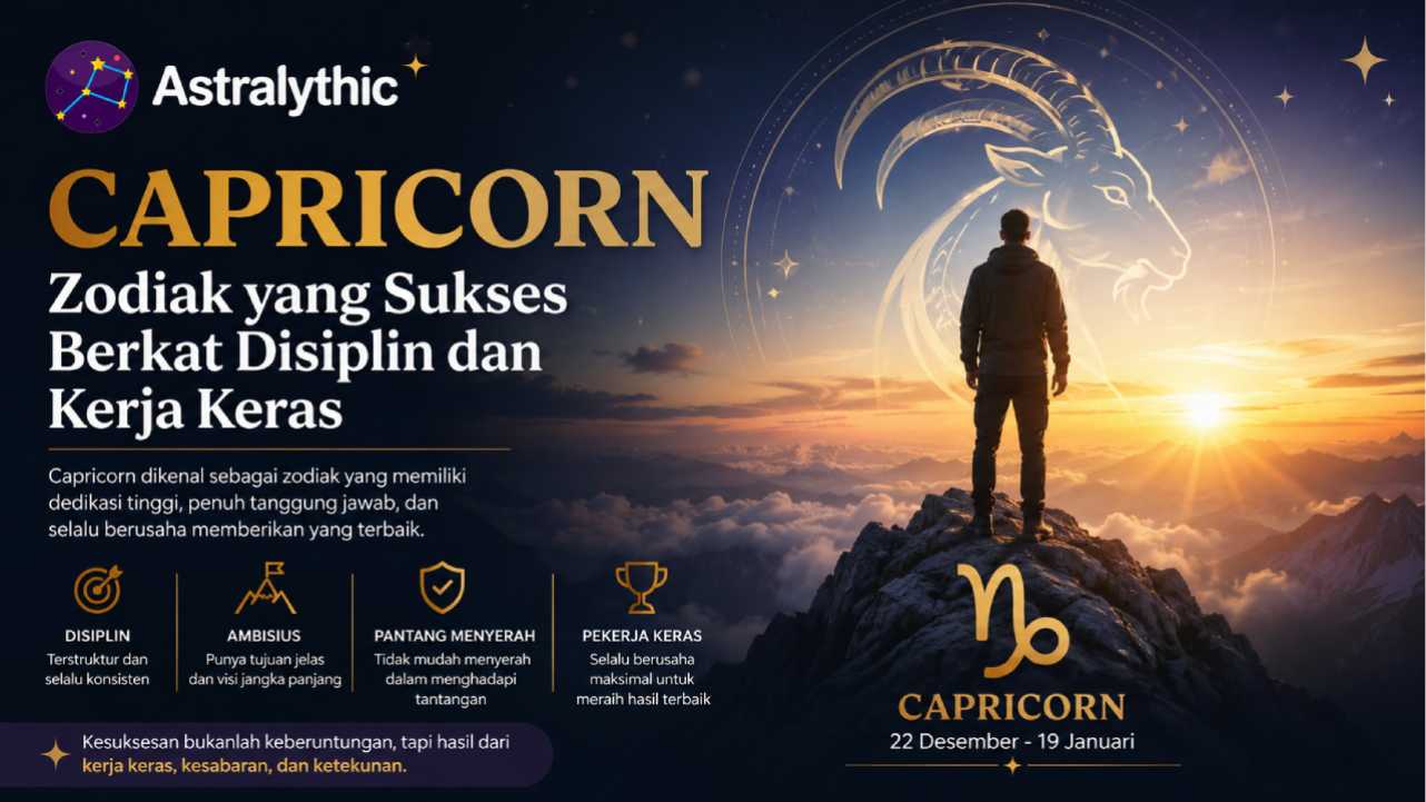 Capricorn Dikenal sebagai Zodiak yang Sukses Berkat Disiplin dan Kerja Keras