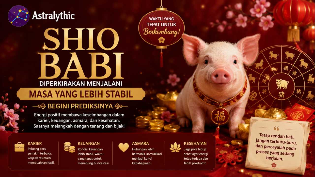 Shio Babi Diperkirakan Menjalani Masa yang Lebih Stabil, Begini Prediksinya