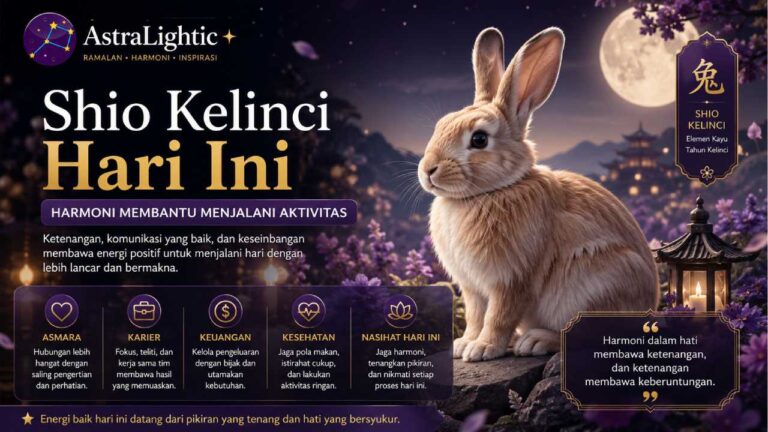 Shio Kelinci Hari Ini, Harmoni Membantu Menjalani Aktivitas dengan Lebih Tenang