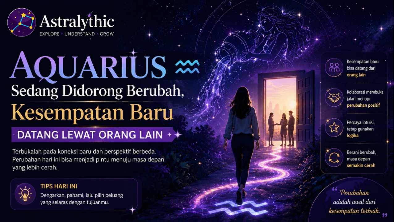 Aquarius Sedang Didorong Berubah, Kesempatan Baru Datang Lewat Orang Lain