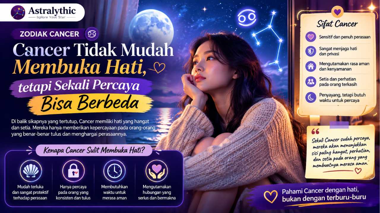 Cancer Tidak Mudah Membuka Hati, tetapi Sekali Percaya Bisa Berbeda