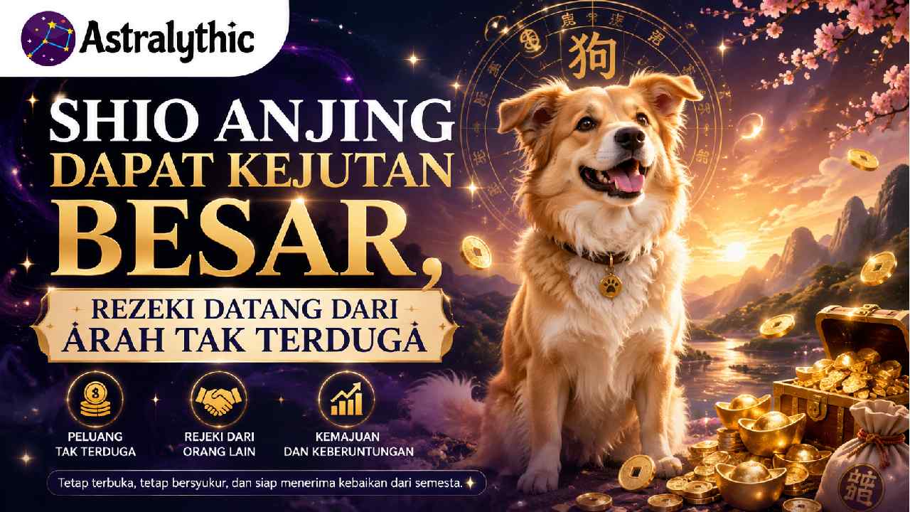 Shio Anjing Dapat Kejutan Besar, Rezeki Datang dari Arah Tak Terduga